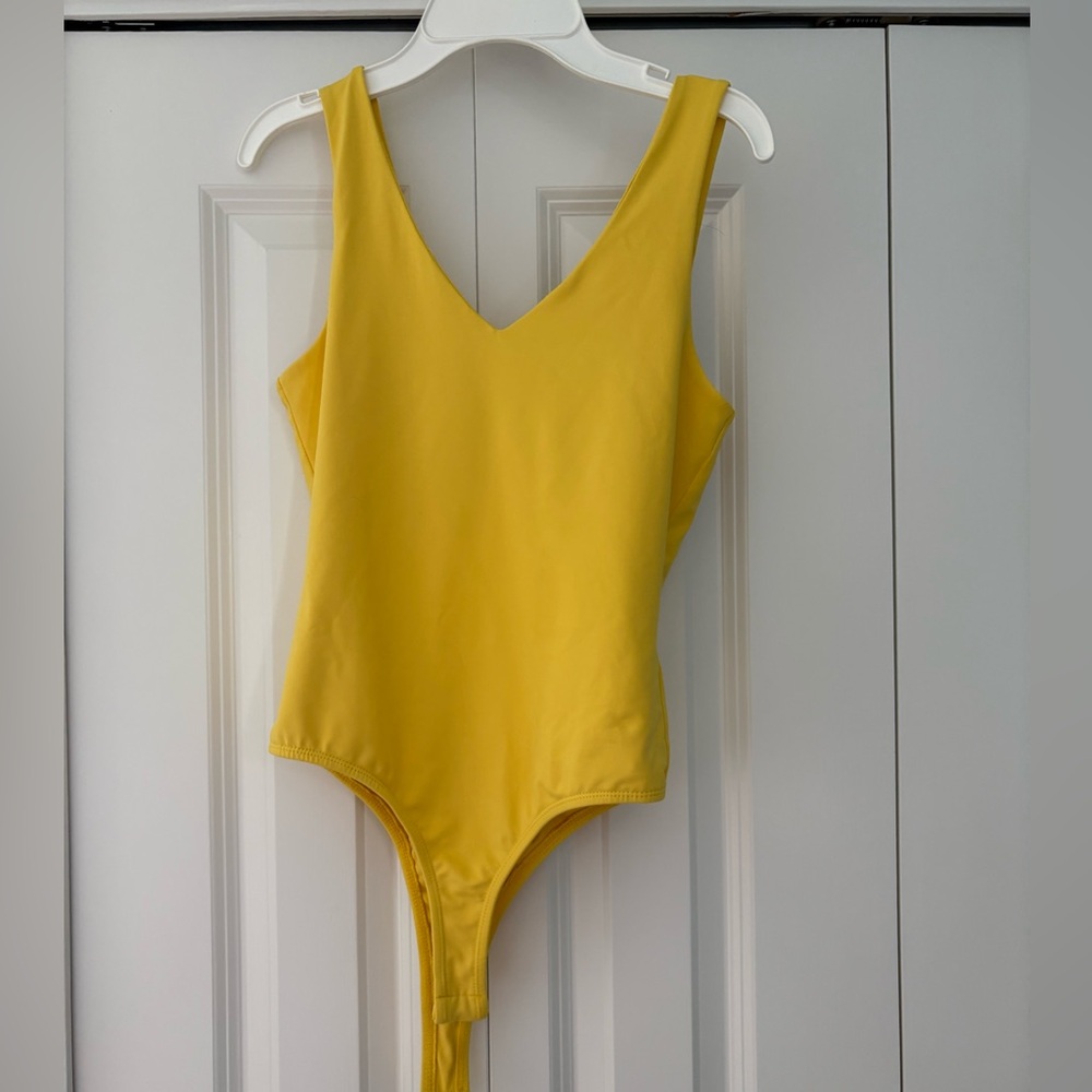 Francesca's Collections Yellow Bodysuit One Piece